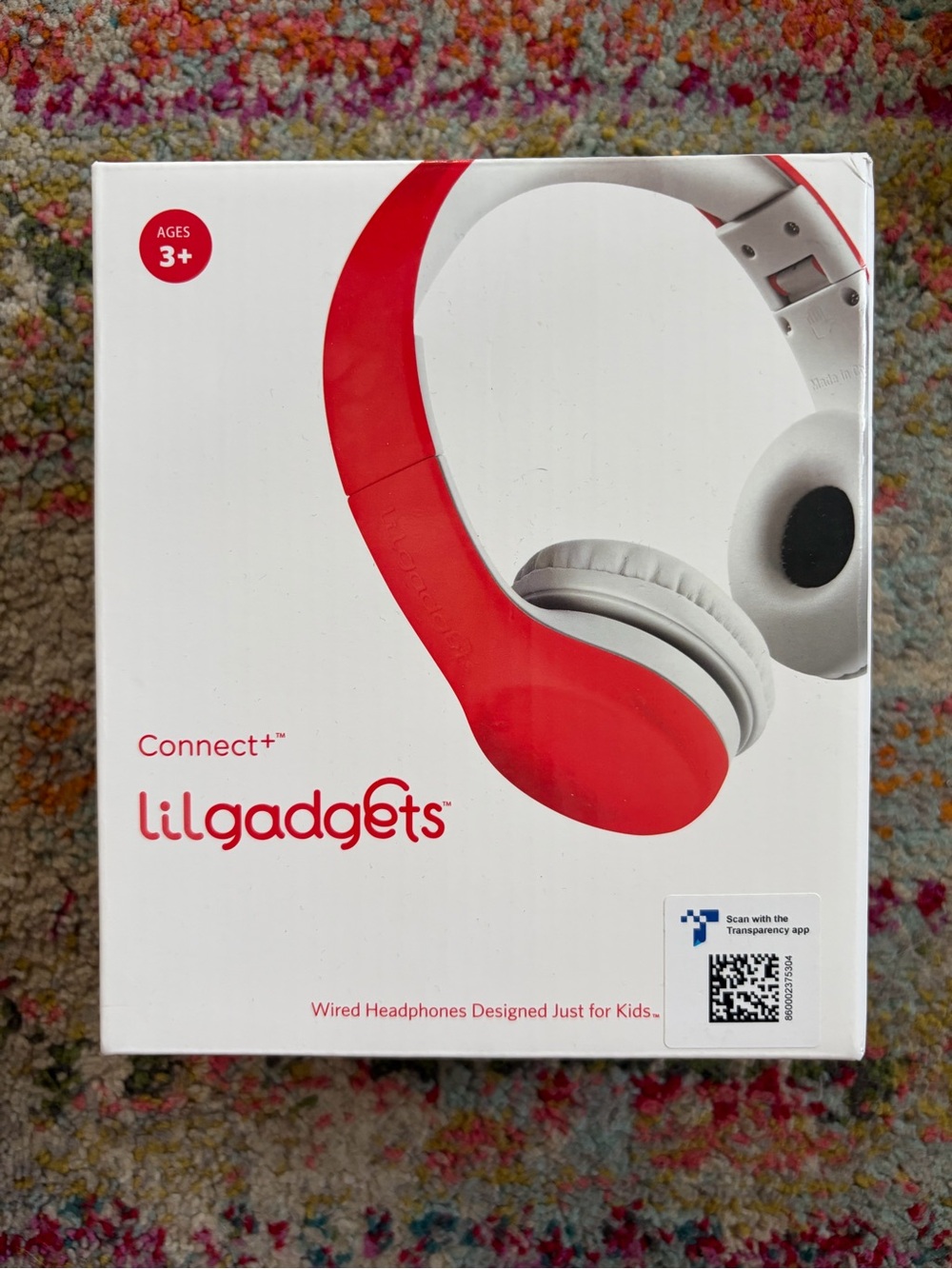 LilGadgets Kids Red and White Headphones New in Box- Unopened